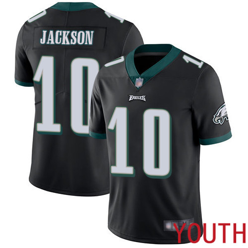 Youth Philadelphia Eagles 10 DeSean Jackson Black Alternate Vapor Untouchable NFL Jersey Limited Player